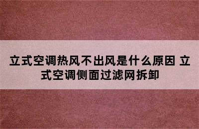 立式空调热风不出风是什么原因 立式空调侧面过滤网拆卸